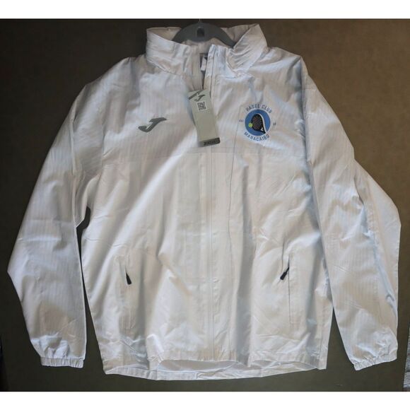Joma Men's Sz L White Maracaibo Paddle Club '22 Full Zip Windbreaker Jacket - Picture 8 of 9
